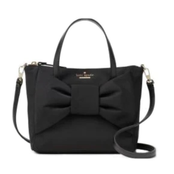 kate spade haring lane jan satchel purse black bow *PLEASE READ* - Picture 1 of 15